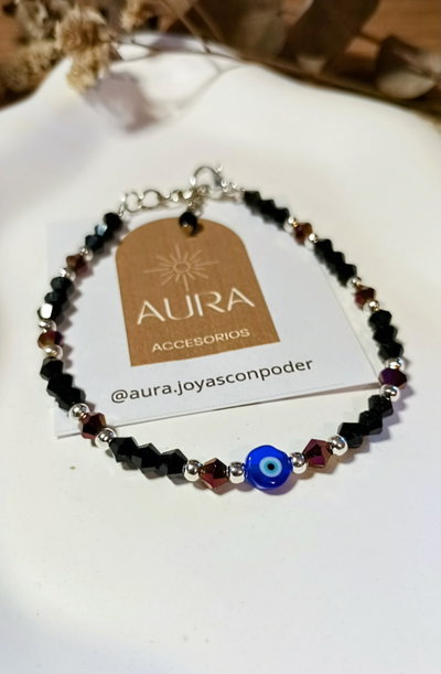Pulsera Cristal Metalizado | Ojo Turco 
