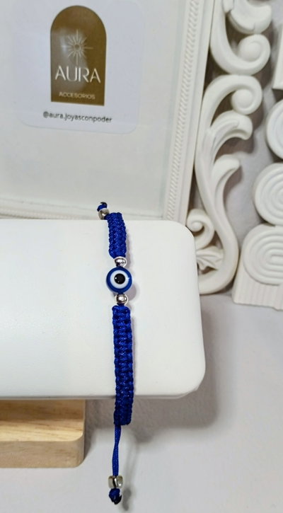 Pulsera de hilo Ojo Turco • Azul
