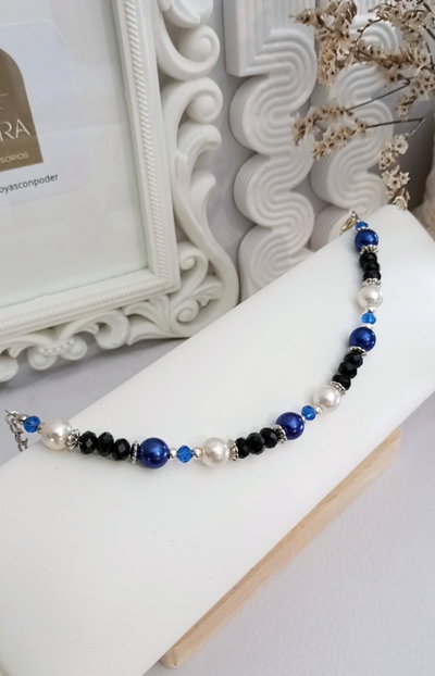 Pulsera Perlas & Cristales 