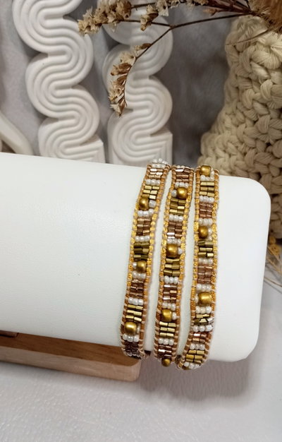 Pulsera tejida 3 vueltas 