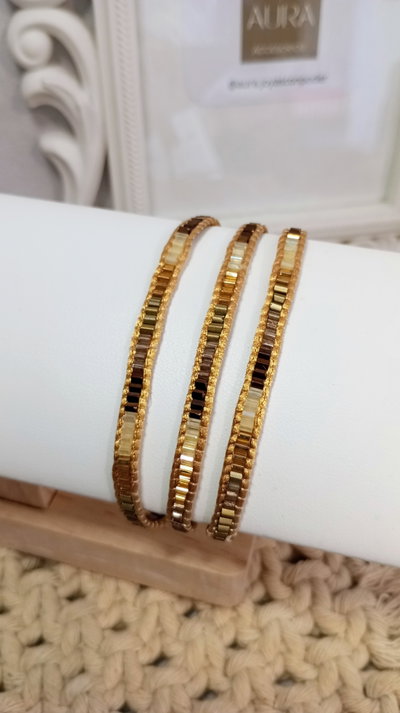 Pulsera tejida 3 vueltas 
