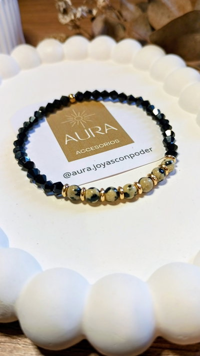 Pulsera Jaspe Dálmata 
