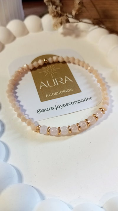 Pulsera Cuarzo Rosa 