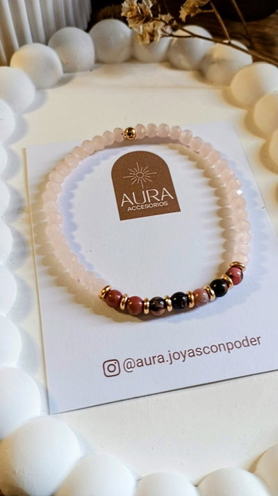 Pulsera con piedra Rodonita 