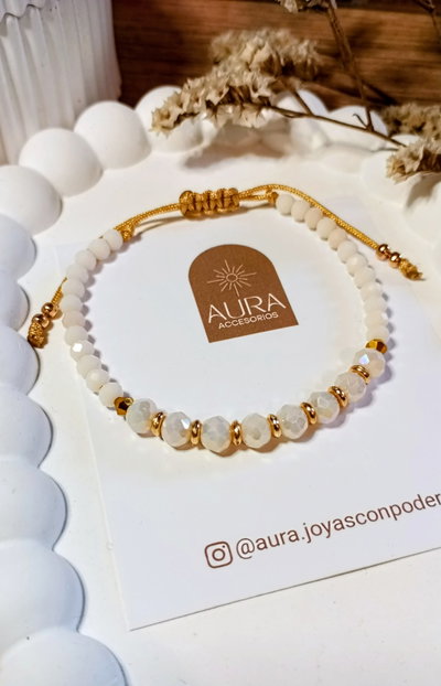 Pulsera Mix Cristales Nude