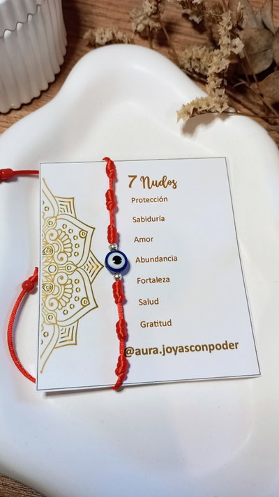 Pulsera 7 nudos + Ojo Turco 