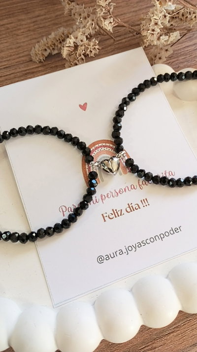 Pulseras x2 • Corazón imantado