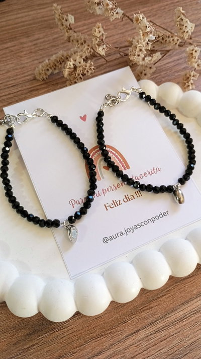 Pulseras x2 • Corazón imantado