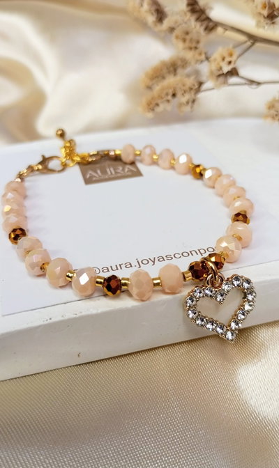 Pulsera Paz • Cristal Nude