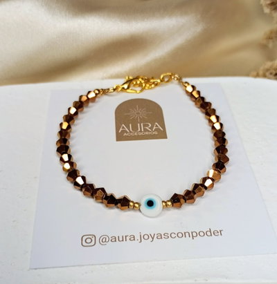 Pulsera Cobre • Ojo Turco 