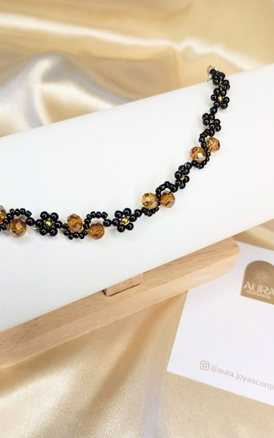 Pulsera Flores • Tejida 