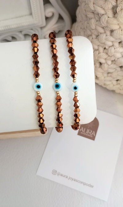 Pulsera Cobre • Ojo Turco 