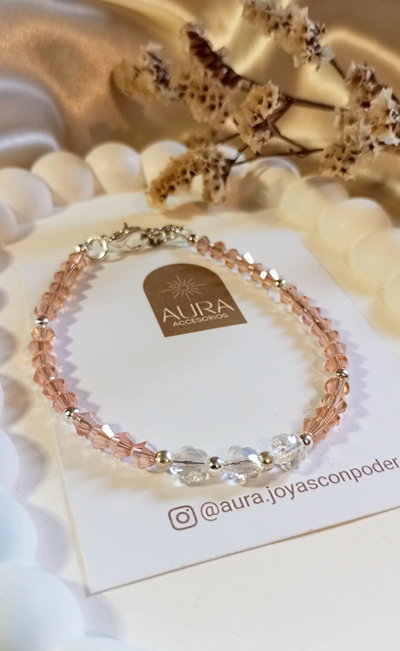 Pulsera•  Flores de Cristal 