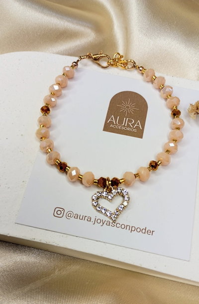 Pulsera Paz • Cristal Nude