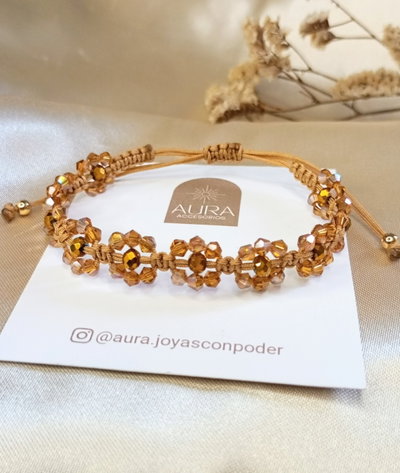 Pulsera Tejida Flor 