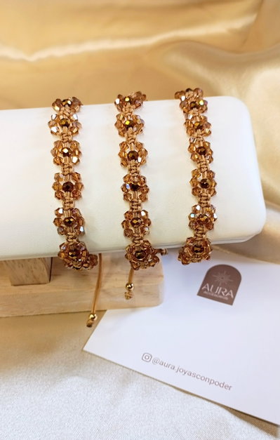 Pulsera Tejida Flor 