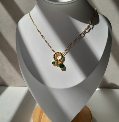 Collar Charm Cristal Verde 💚 