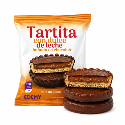 Tartita con dulce de leche bañada en chocolate 60g