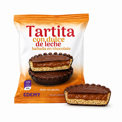 Tartita con dulce de leche bañada en chocolate 60g