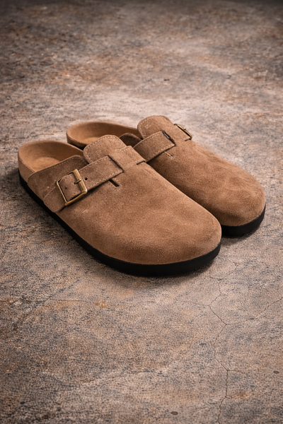 Zuecos Gamuzados Beige