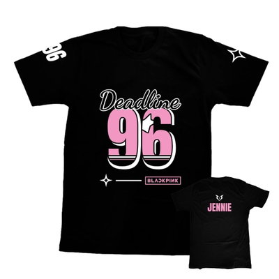 Remera Blackpink Deadline (frente y dorso)