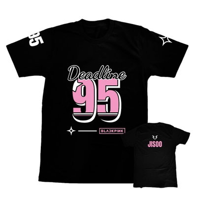 Remera Blackpink Deadline (frente y dorso)