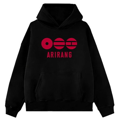 Buzo canguro BTS Arirang Tracklist (frente y dorso)
