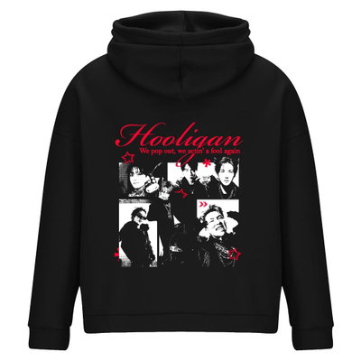 Buzo canguro BTS Arirang Hooligan (frente y dorso)
