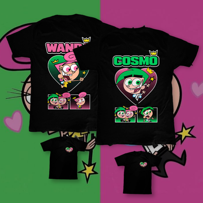 Remera Los Padrinos Mágicos - Pareja WandaXCosmo (DÚO)