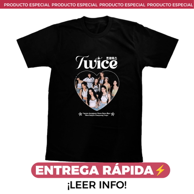 ENTREGA RÁPIDA - Remera Twice corazón