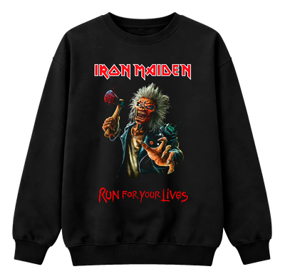 Buzo cuello redondo Iron Maiden Run For your Lives