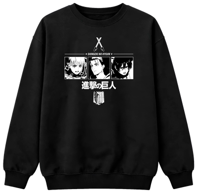 Buzo cuello redondo Eren, Mikasa y Armin - Attack On Titan