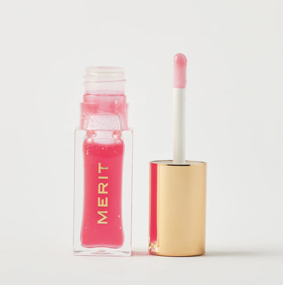 MERIT Beauty Shade slick tinted lip oil Les Deux