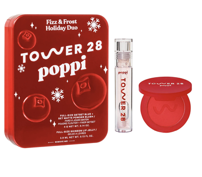 Tower 28 x poppi Fizz + Frost Holiday Duo - Tower 28 / Set 2 pzas labios y mejillas
