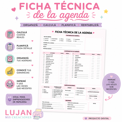 Archivo Digital | Pack Emprendedor para Agendas | Planificación + Producción