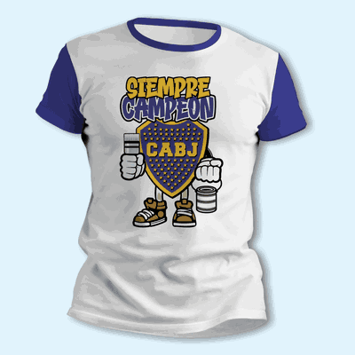 Remeras Original de Boca Juniors Siempre Campeón - 9001