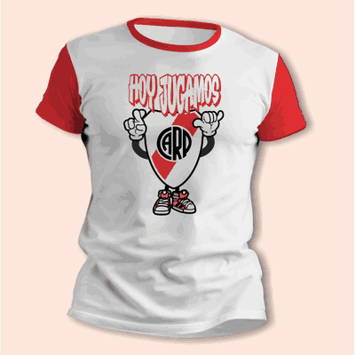Remeras con River Plate Hoy Jugamos Futbol - 9005