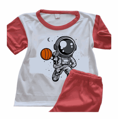 Pijamas de Basquet con Astronauta Jugando - Infantiles y Adultos - 0895