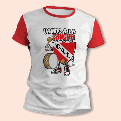 Remeras Independiente Vamos a la Cancha de Futbol - 9003