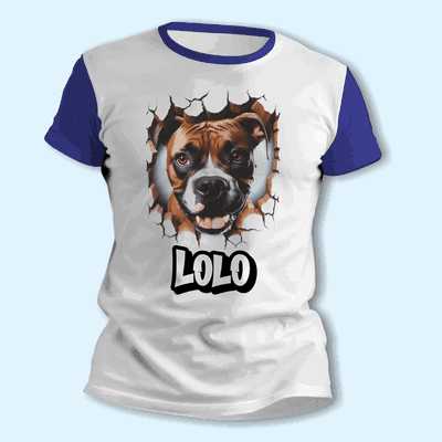 Remeras de Cachorro Boxer Personalizando su Nombre - 6402