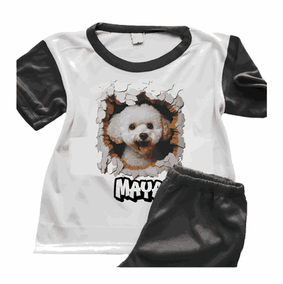 Pijamas de Perro Caniche Personalizando su Nombre - 6405
