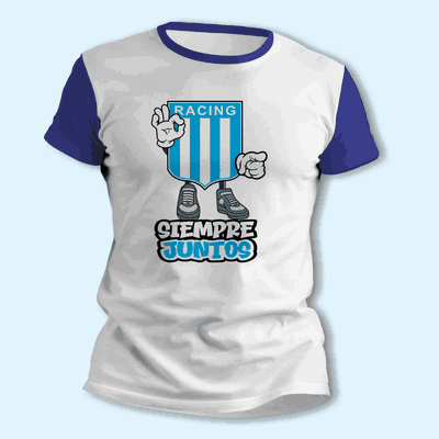 Remeras con Racing Club Siempre Juntos Futbol - 9004