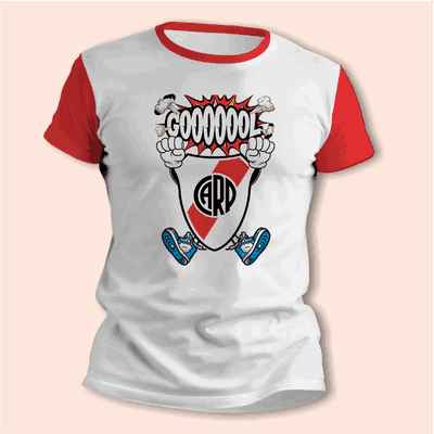 Remeras River Plate Gritando el Gol de Futbol - 9002