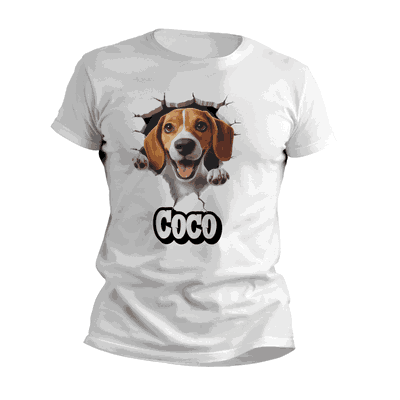 Remeras Perrito Beagle Personalizando su Nombre - 6401