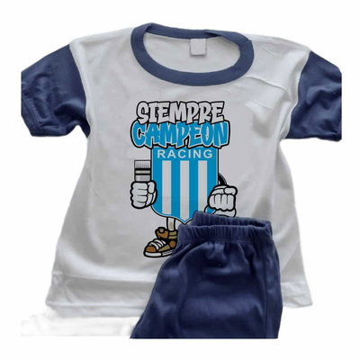 Pijamas de Futbol Racing Club Siempre Campeón - 9001
