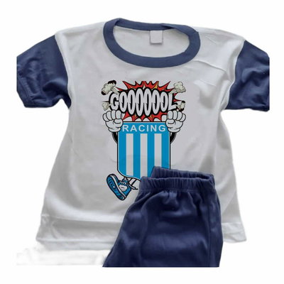 Pijamas de Futbol Racing Club Gritando el Gol - 9002