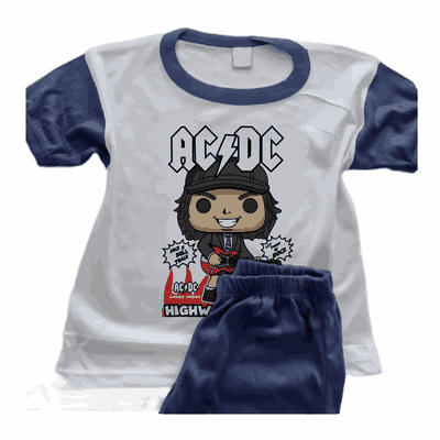 Pijamas Divertidos de Angus Young - AC/DC  - Infantiles y Adultos - 7002