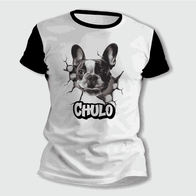 Remeras de Cachorro Bulldog Francés Personalizando su Nombre - 6403