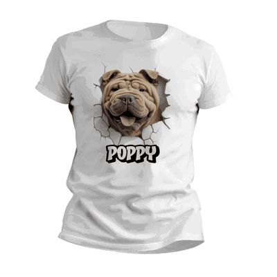 Remeras Perrito Shar Pei Personalizando su Nombre - 6413
