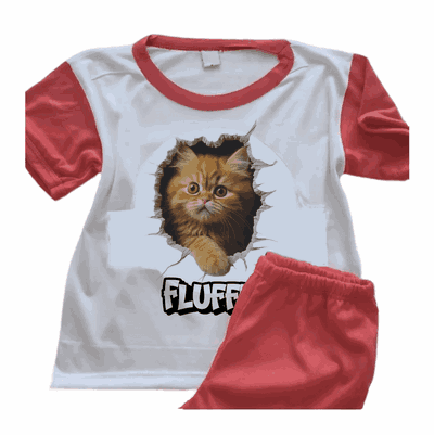 Pijamas de Minina Personalizado 3D con su Nombre - 6306